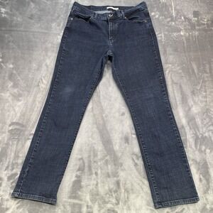 Women Levi's Classic Straight Leg Jeans In Blue Size 14 (32x30)